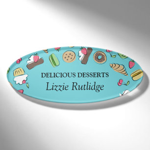 Dessert Doodles Bäckerei Namenschild