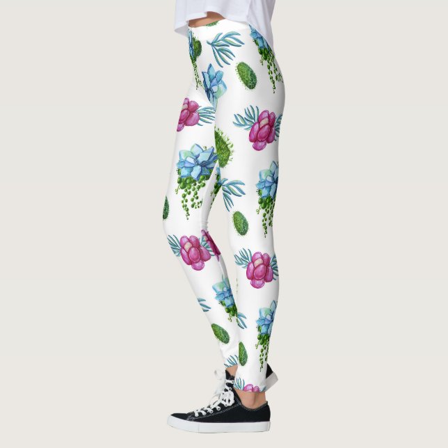 Dessert Pink Berries | Botanischer Boho Floral Leggings (Links)