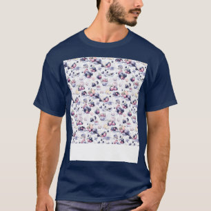 Dessert Seamless Pattern Patisserie Kawaii Niedlic T-Shirt