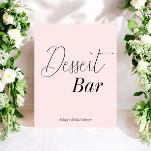 Dessertbar für rosafarbene Brautparty  Poster