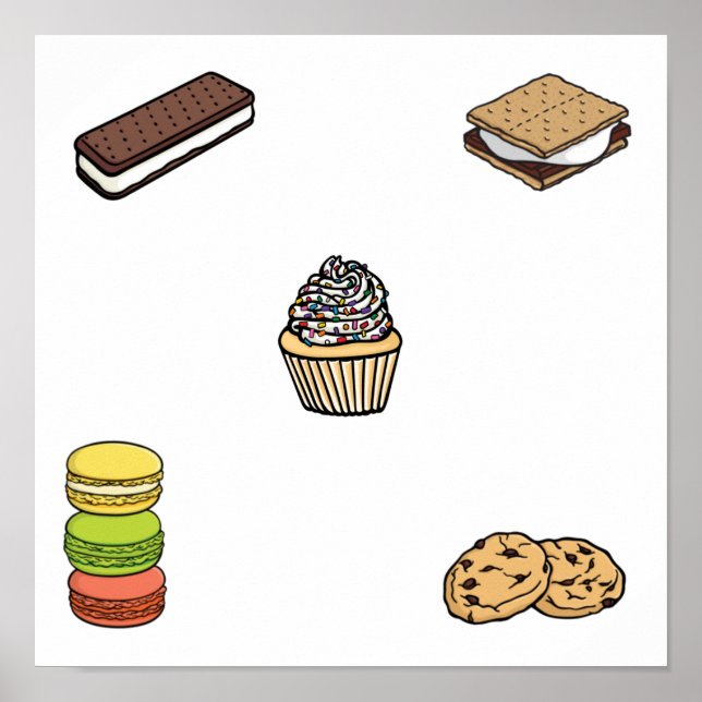 Dessertkollektion Poster (Vorne)