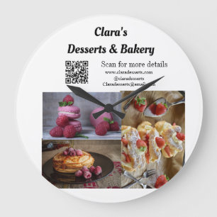 Desserts Bäckerei Restaurant Namen Details Text Große Wanduhr