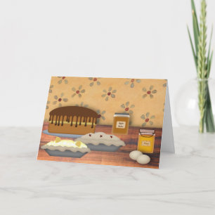 Desserts Erntedank Card Feiertagskarte