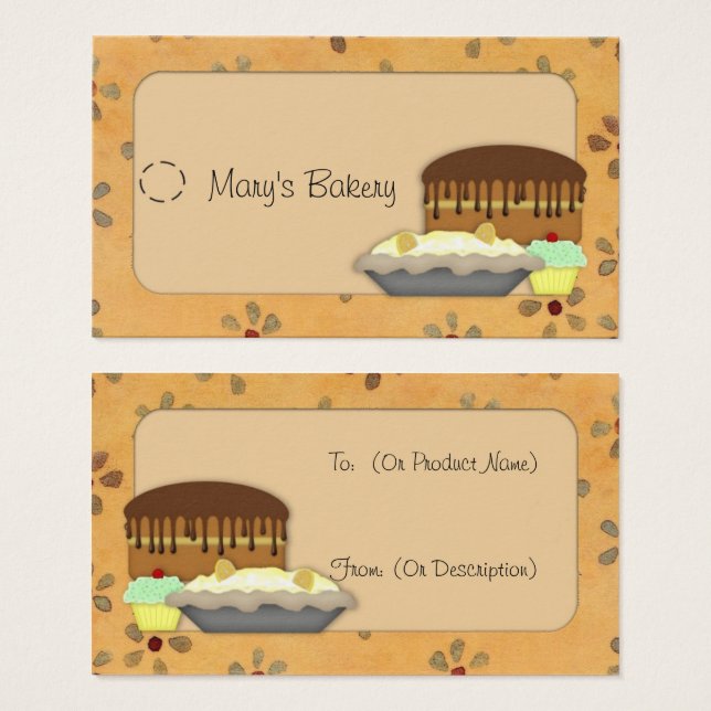 Desserts Hang Tag (Vorne & Hinten)