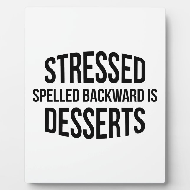 Desserts mit Stressbuchstaben Fotoplatte (Vorderseite)