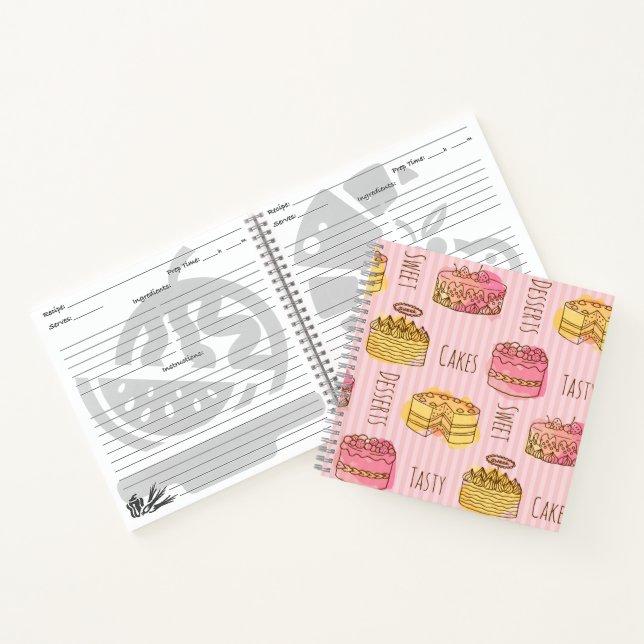 Desserts Rezept Notebooks Notizbuch (Innenseite)