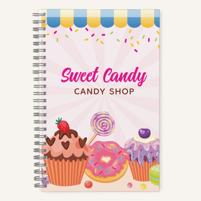 Desserts und Candies Notebook Journal Notizbuch (Vorderseite)