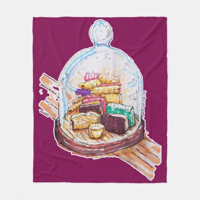 Desserts unter dem Glasdach Fleecedecke (Vorderseite)