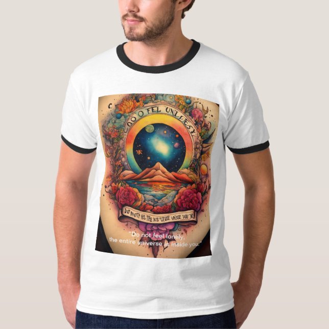 Dessin à encre style tatouage T-shirt (Devant)