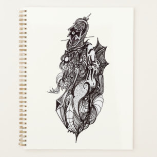 Dessin à l'encre de Cavalier ailé
