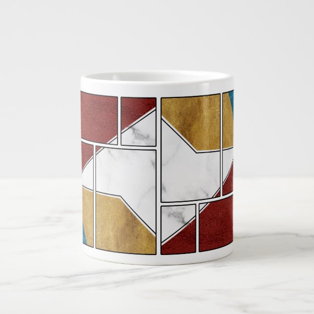 dessin abstrait de tasse en marbre (Devant)