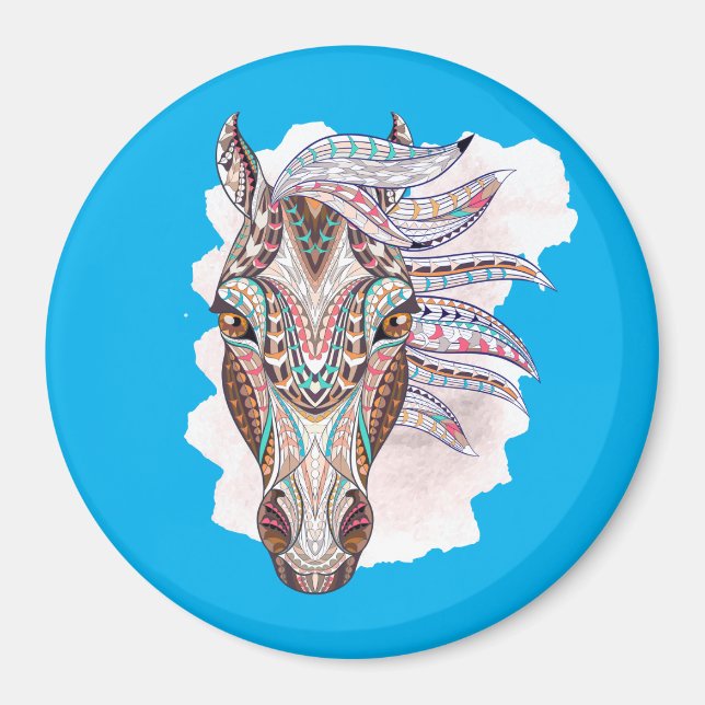 Dessin Abstrait d'un aimant à cheval (Devant)