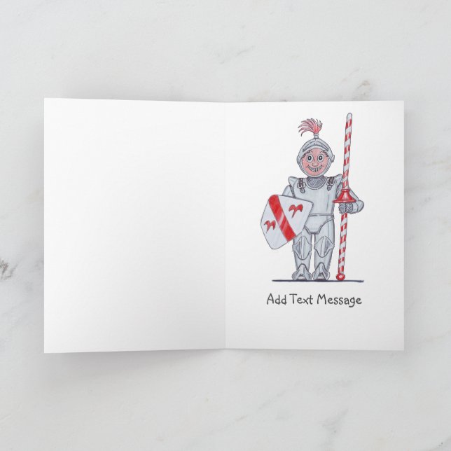 Dessin animé de Chevalier en armure Carte (Intérieur)
