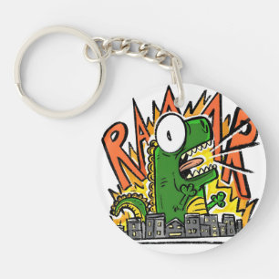 Dessin animé de dinosaure rugissant