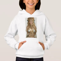 Dessin animé de fille dorée Hoodie pour femmes