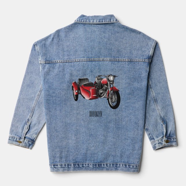dessin animé de la moto Sidecar (Verso)