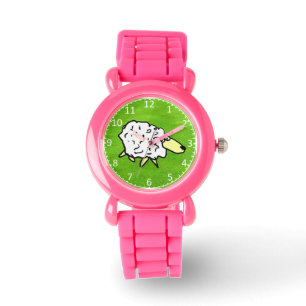 Dessin animé de mouton sur une montre d'enfant