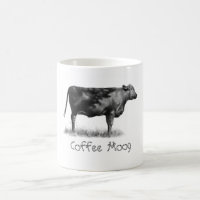 Dessin au crayon de TASSE de CAFÉ de VACHE (café