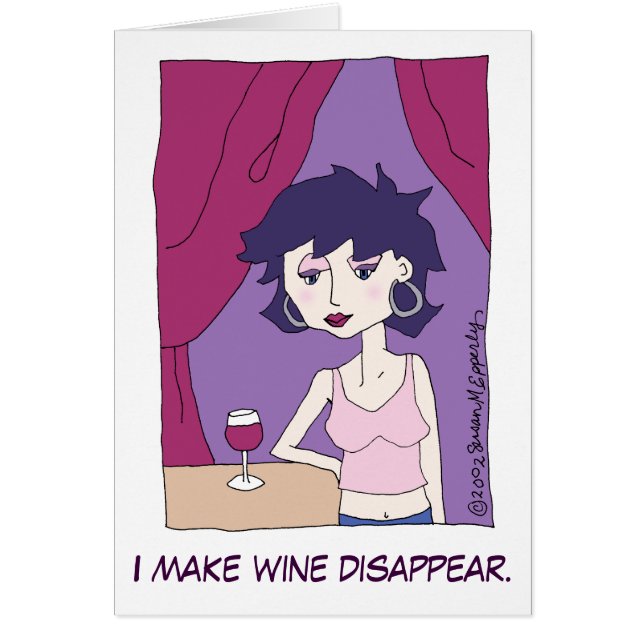 Dessin-caricaturiste féminin au vin rouge (Devant)