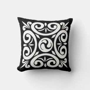 Dessin celtique noir et blanc - Coussin
