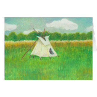 Dessin central de paysage du Minnesota de teepee