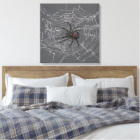 Dessin d'art d'araignée veuve noire et toile d'ara