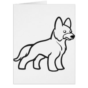 dessin de berger allemand blanc