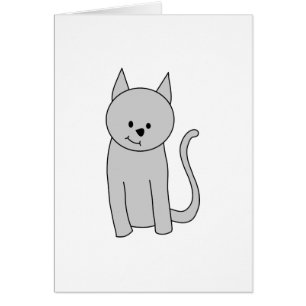 Dessin de chat gris.