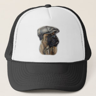 Dessin de chien Brown de boxeur dans le casquette