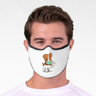 Dessin de chien portant un masque