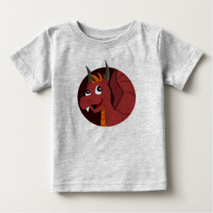 Dessin de dragon rouge bébé T-shirt