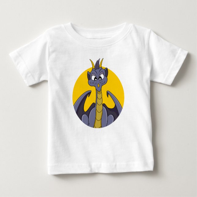 Dessin de dragon violet bébé T-shirt (Devant)