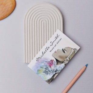 Dessin de femme Maquillage artiste design carte de