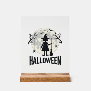 Dessin de gravure vintage de sorcière de Halloween