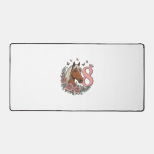 Dessin de gravure vintage floral pour les 8 ans du