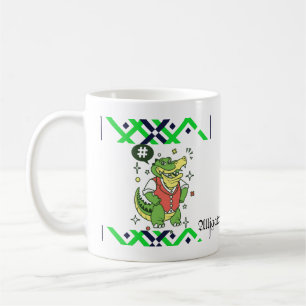 Dessin de Hipster Gator - Mug d'art branché Alliga