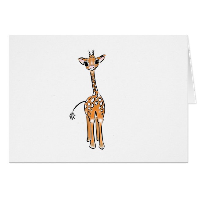 Dessin de la girafe de la mignonne (Devant horizontal)
