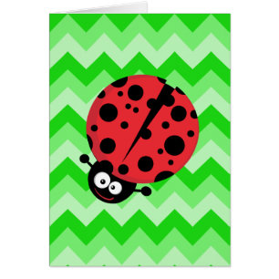 Dessin de Ladybug sur Green Zigzag
