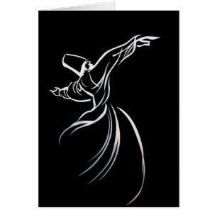 Dessin De Ligne Dervish Style De Calligraphe En Bl