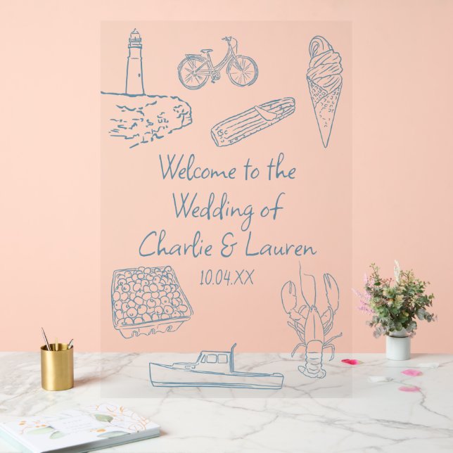 dessin de ligne Mariage de la Nouvelle-Angleterre (Mariage)