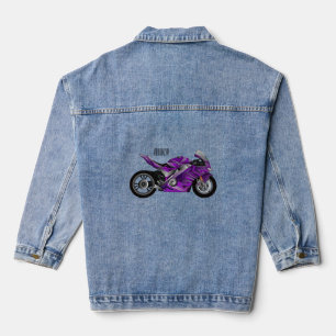 Dessin de moto de sport violet
