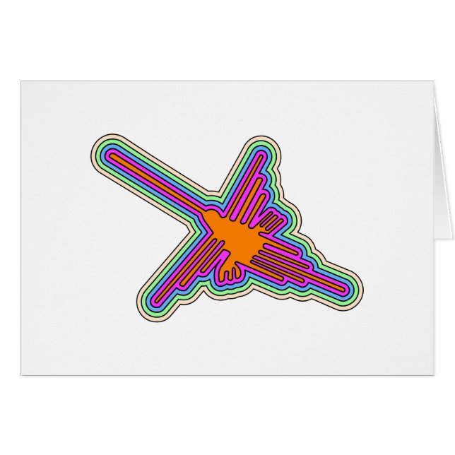 Dessin de Nazca Hummingbird Pérou (Devant horizontal)