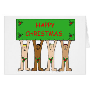 Dessin de Noël gay avec des hommes portant Holly