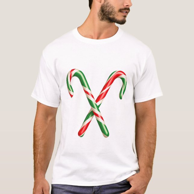 dessin de t-shirt en bâton de noël (Devant)