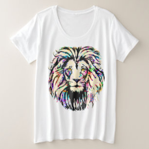 Dessin de tête de lion coloré - Gros Chats de la f
