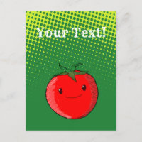 Dessin De Tomate De Carton Cute Avec Carte Postale