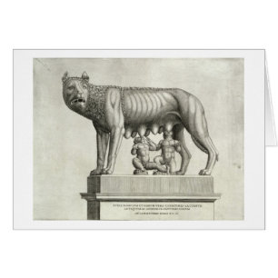 Dessin du bronze d'Etruscan du suc de -loup