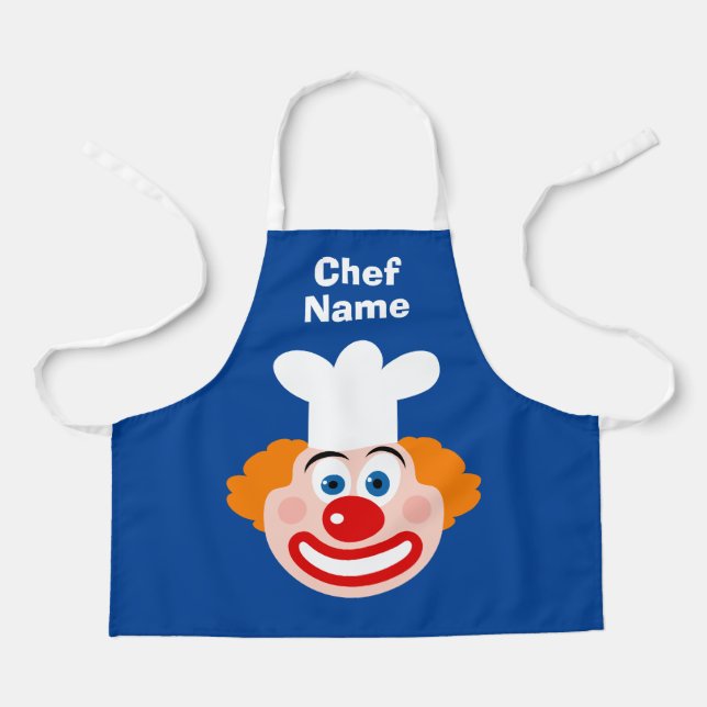 Dessin du chef clown amusant petit tablier sur mes (Recto)
