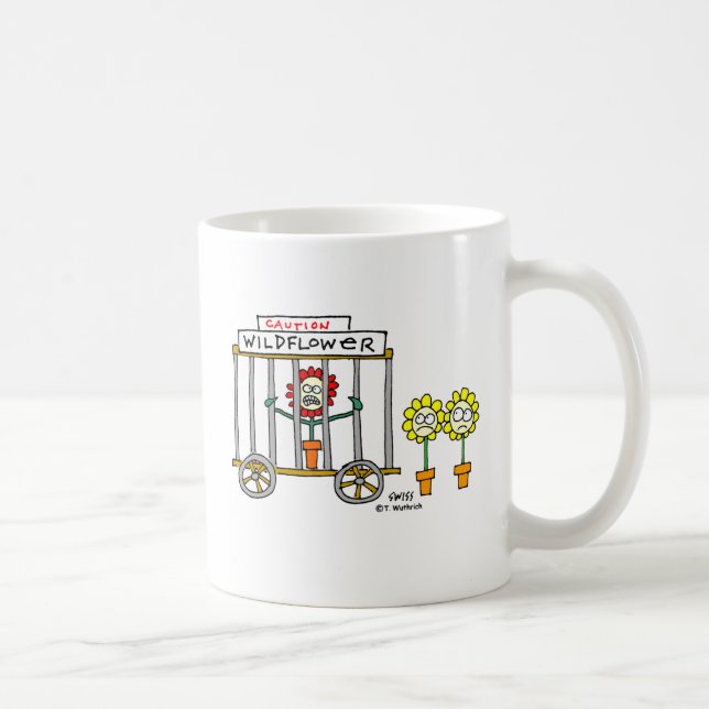 Dessin fleur sauvage Drôle Gardener Novelty Mug (Droite)