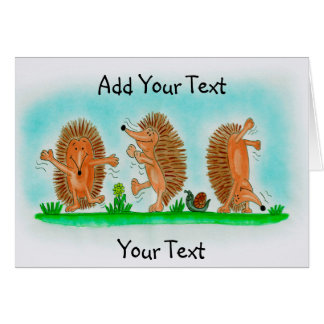 Dessin heureux de hérissons